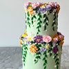 2 tier flower cake