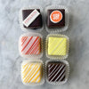 Six assorted tea cakes