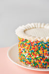 white or vanilla-flavored base cake