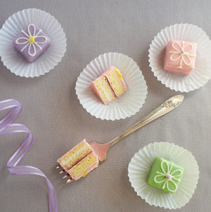 Petit Fours are bite-sized cakes