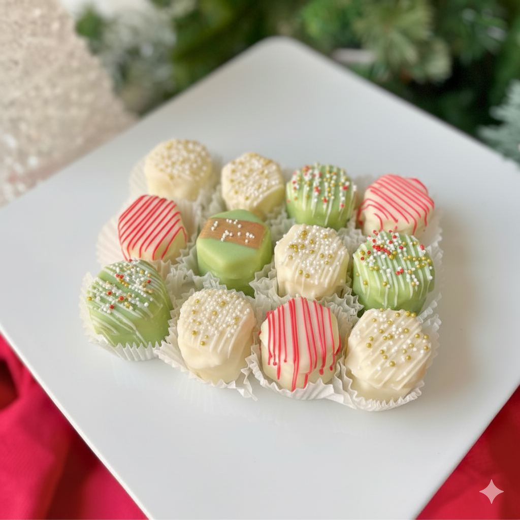 Holiday Ornaments — Vanilla & Chocolate Tea Cakes - Dragonfly Cakes®