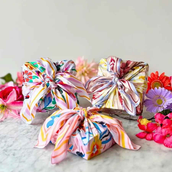 Reusable Satin Scarf Gift Wrap